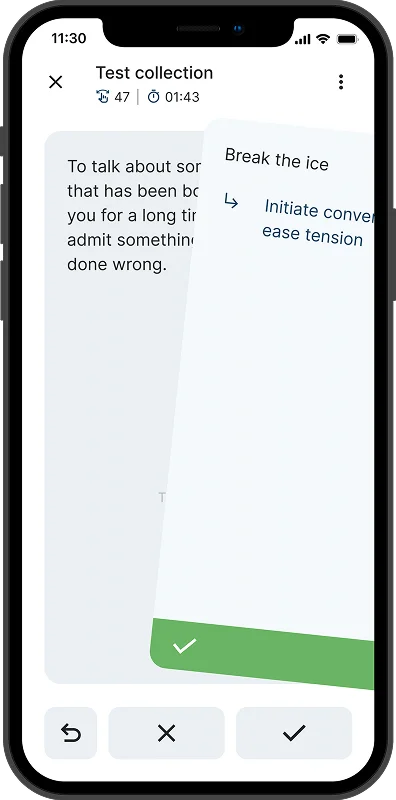 byHeart app swiper page screenshot